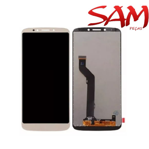 FRONTAL MOTO E5 PLUS DOURADO