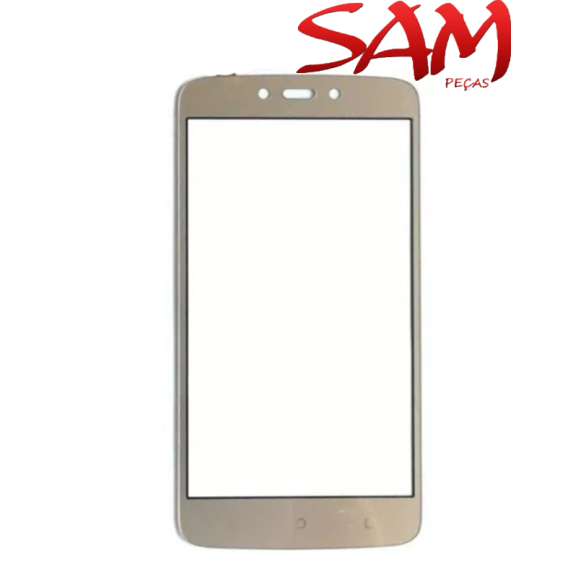 VIDRO MOTO C PLUS C/TOUCH DOURADO