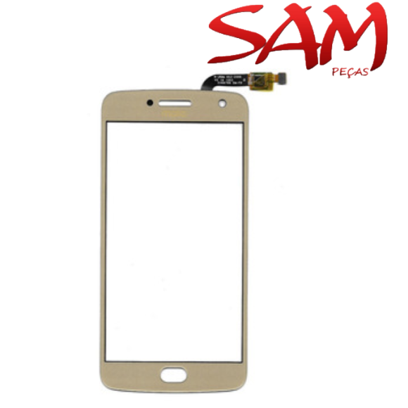 VIDRO C/ TOUCH MOTO G5 DOURADO