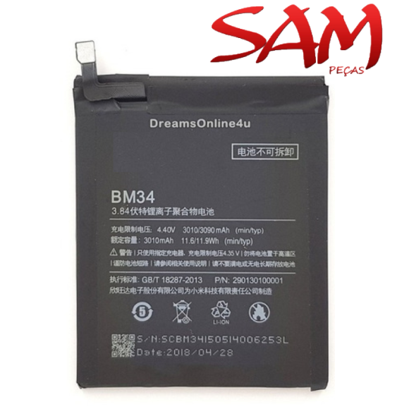 BATERIA XIAOMI NOTE PRO BM34